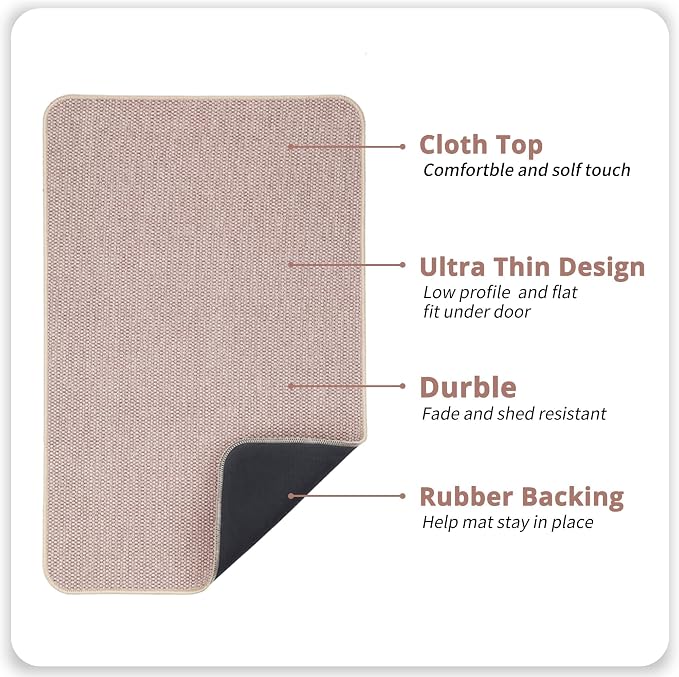 Bathroom Rugs Set 2 Pieces, Thin Bathroom Mats, Toilet Rugs, Quick Dry - Image 2