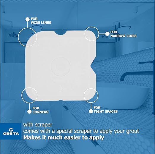 Cesta Grout Repair Kit – Squeeze Tube, Fast Drying, Waterproof Tile Grout Paint - Image 6