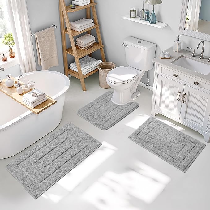 GRANNY SAYS Bathroom Rugs Sets 3 Piece, Super Soft Absorbent Microfiber Bath - Image 8