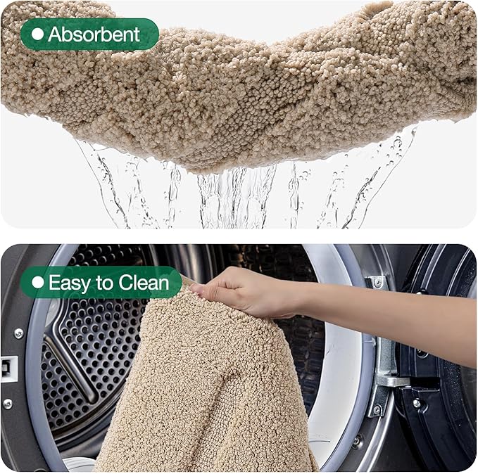 LUMI Soft Absorbent Bathroom Rugs, Non Slip Bath Mats - Image 7