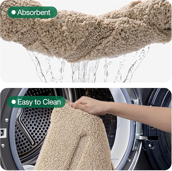 LUMI Soft Absorbent Bathroom Rugs, Non Slip Bath Mats - Image 7