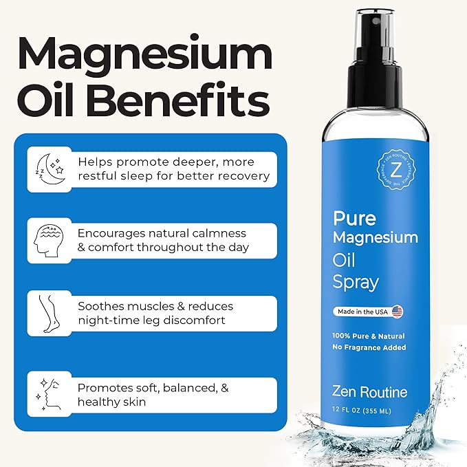 Pure Magnesium Oil Spray 12oz – USP Grade Topical Magnesium Glycinate - Image 5
