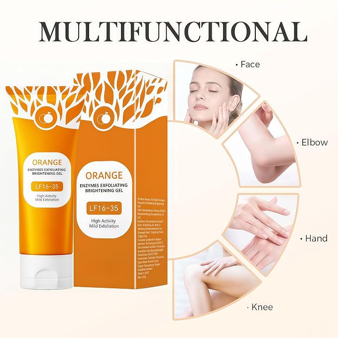 Orange Exfoliating Gel for Face and Body, 2025 Exfoliating Cleansing Gel Scrub - Image 5