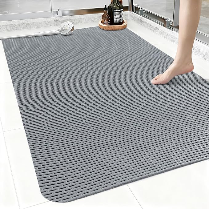 Non Slip Shower Mat: 35"x24" Extra Large Shower Mats by EIVINJE
