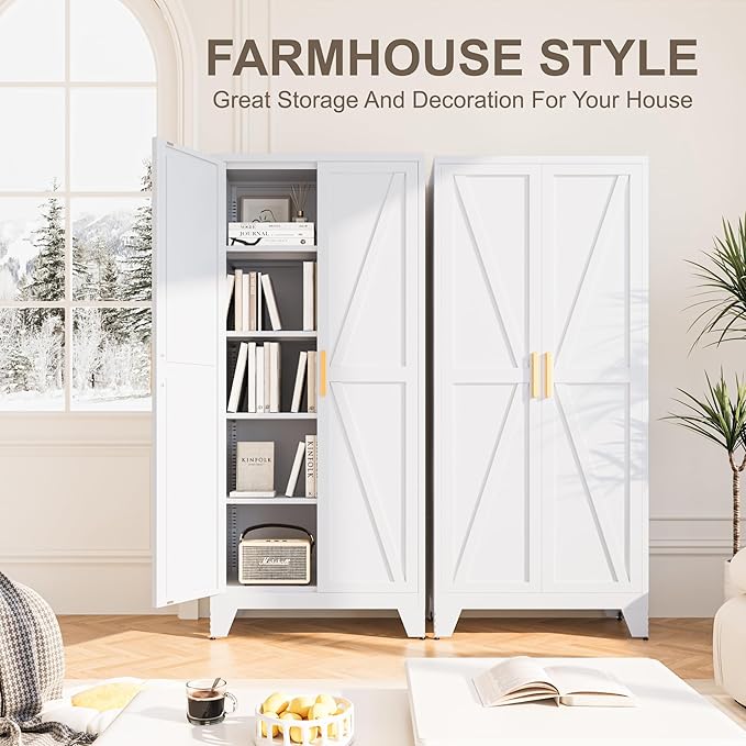 71H Tall Metal Storage Cabinet - Image 3