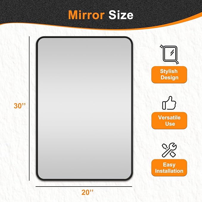 Delma Bathroom Vanity Mirror, High-Definition Bathroom Mirror, Versatile - Image 6