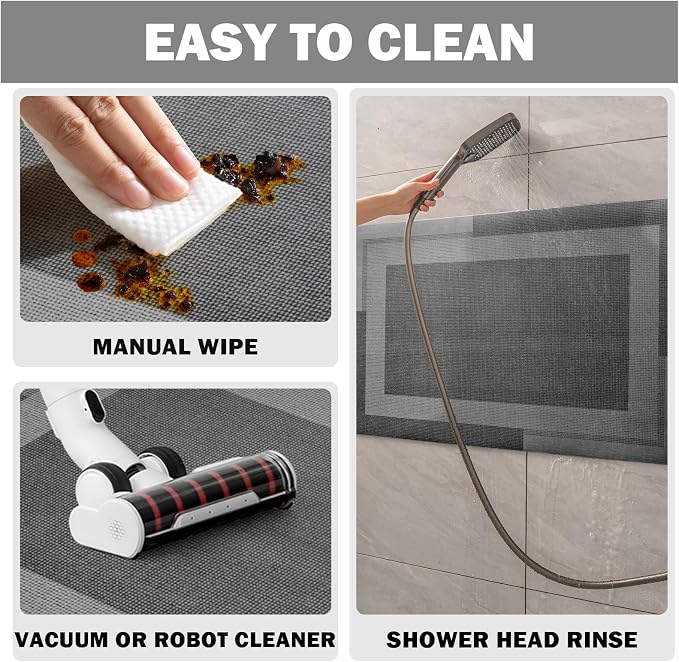 Non Slip Long Bathroom Runner Rug Bath Mat, Rubber Backing Ultra Thin Bathroom - Image 7