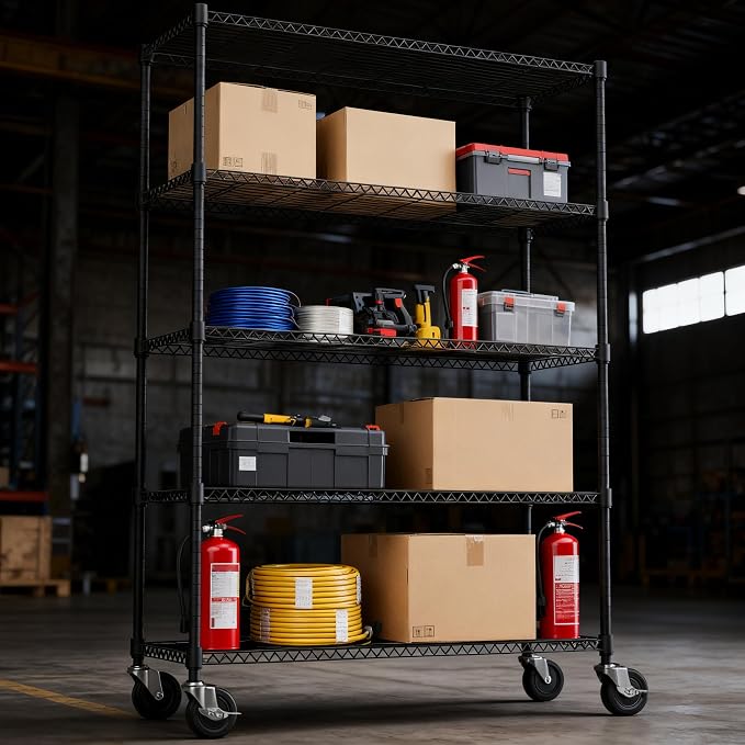 5 Tiers Shelf 1750 lbs Steel Storage Shelving Utility Shelving Unit Steel - Image 7