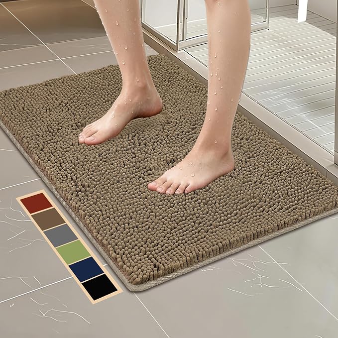 Bcoimo 36"×24" Absorbent Bath Mat, Non-Slip by Bcoimo