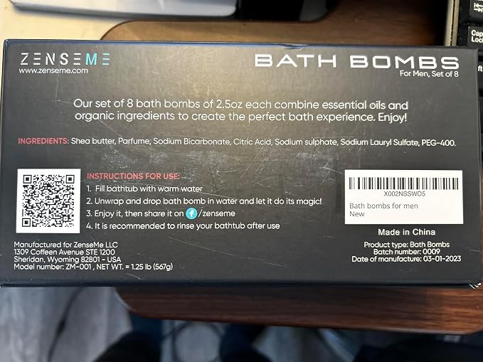Bath Bombs for Men, Gift Set of 8 Scented Organic Handmade Bath Bombs of 2.5 oz - Image 8