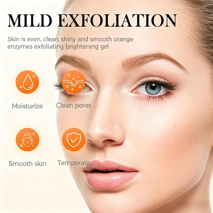 Orange Exfoliating Gel for Face and Body, 2025 Exfoliating Cleansing Gel Scrub - Image 4