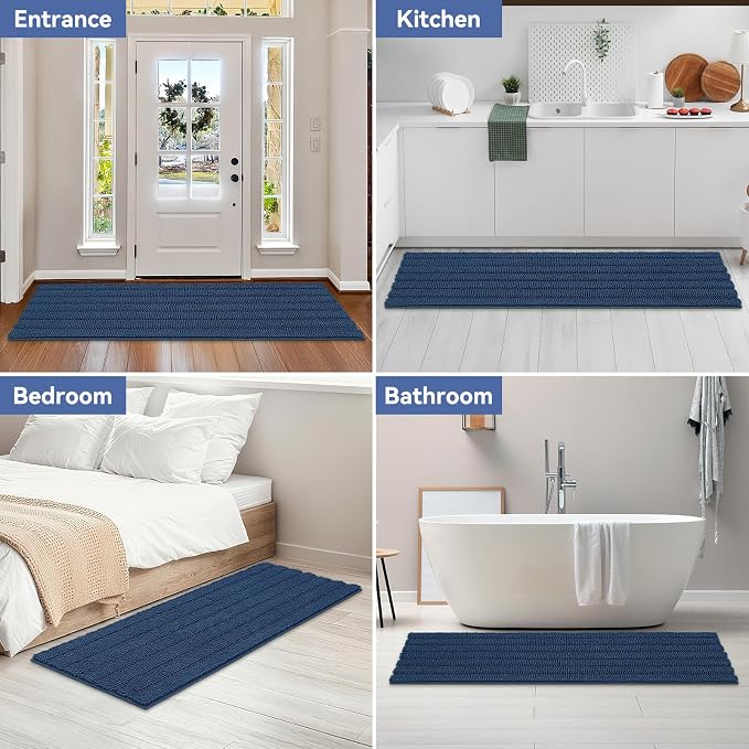 Bcoimo 70"×24" Chenille Bath Mat – Non-Slip - Image 7