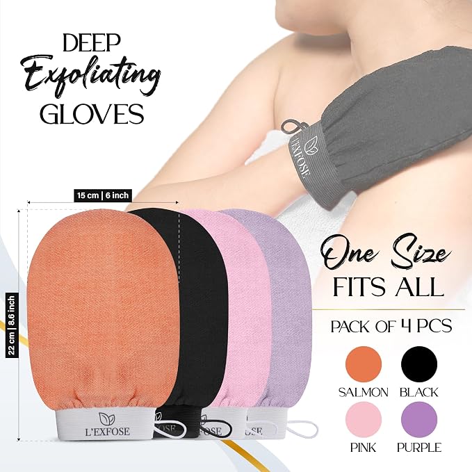L'Exfose Kessa Hammam Deep Exfoliating Glove 4pc - Image 6