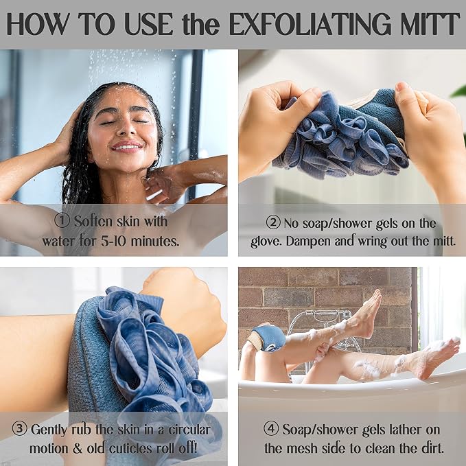 Deep Exfoliating Mitts Double-Sided Gloves - Image 3