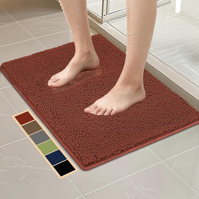 Bcoimo 30"×20" Absorbent Bath Mat, Non-Slip by Bcoimo