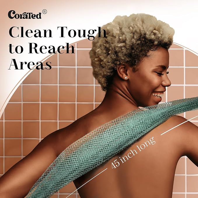 CORATED African Net Sponge Authentic, Shower Loofah Exfoliating Bath Sponge - Image 7