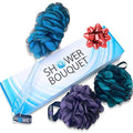 SHOWER BOUQUET Loofah-Charcoal Back-Scrubber & Bath-Sponge Color-Set // 1 by ShowerBouquet%C2%AE