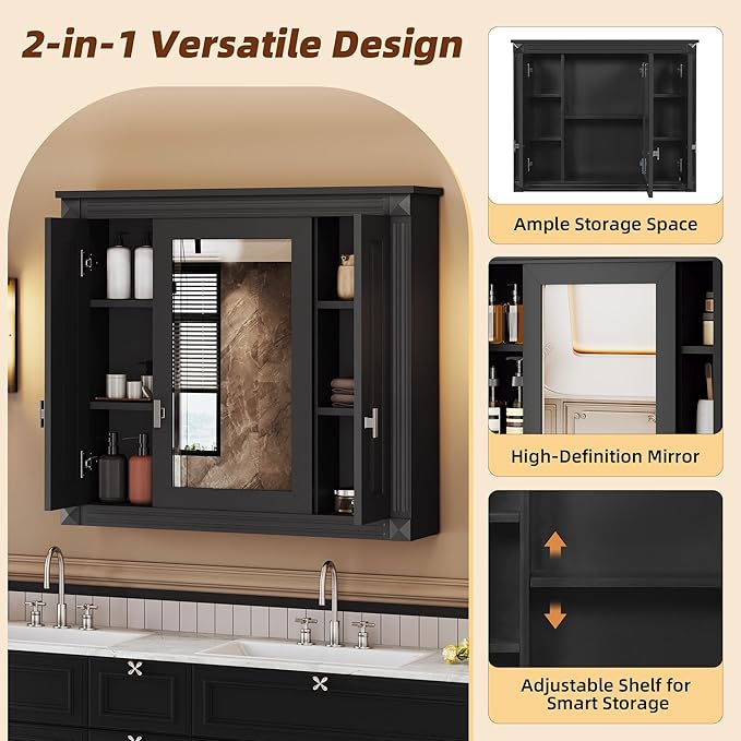Merax Wall Mounted Bathroom Medicine Cabinet - Image 5