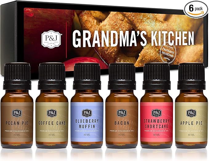 P&J Trading Fragrance Oil Grandma's Kitchen Set | Apple Pie, Pecan Pie by PJTrading