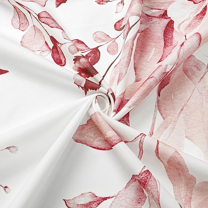 Gibelle Extra Long Shower Curtain 72 x 84, Tall Pink Floral Shower Curtain - Image 4