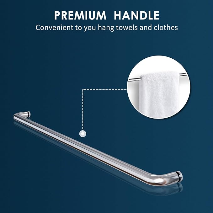 SUNNY SHOWER Bypass Sliding Shower Door Semi-Frameless Shower Enclosure 1/4" - Image 3