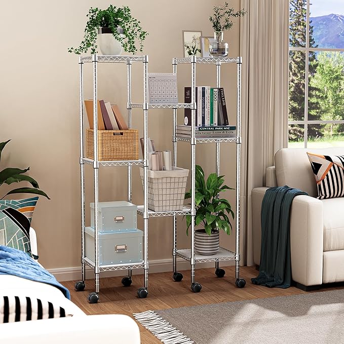 Storage Shelves Adjustable, 4 Tier Shelving Units - Image 2