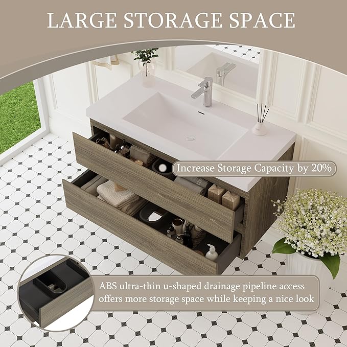 42 Inch Floating Bathroom Vanity - Image 4
