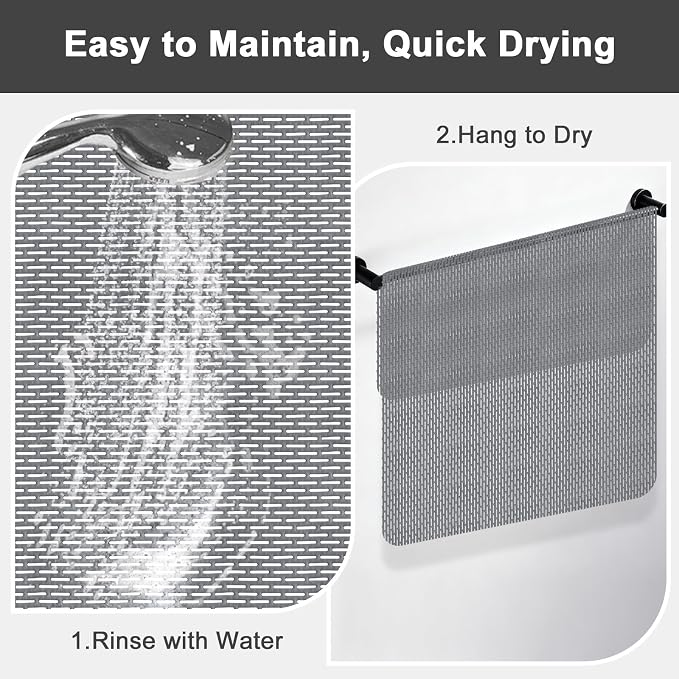 Non Slip Shower Mat: 35"x24" Extra Large Shower Mats - Image 7
