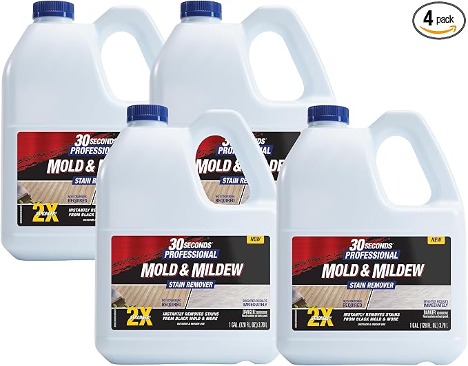 30 SECONDS Pro Mold and Mildew Stain Remover | Scrub Free | Brighter Results by 30SECONDS