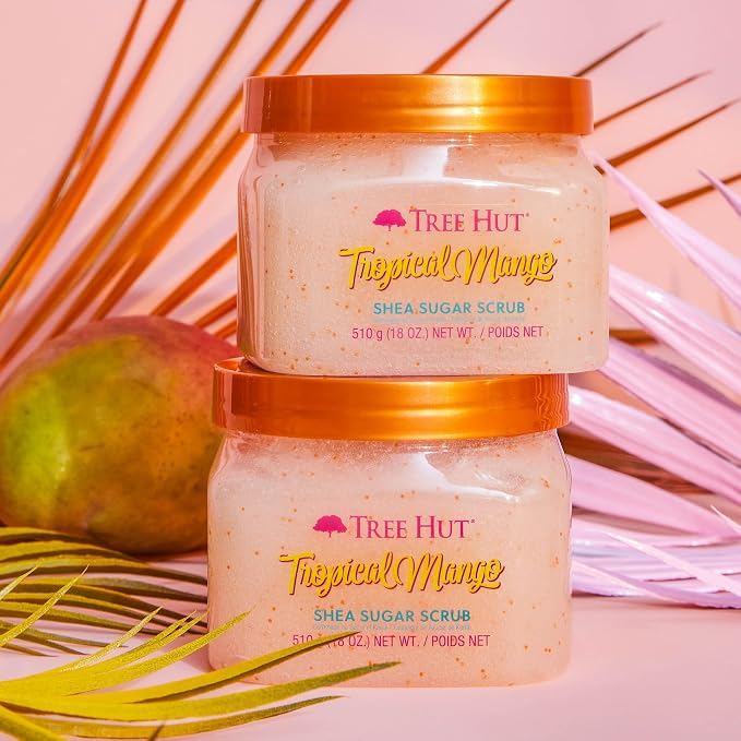 Tree Hut Shea Sugar Scrub Tropical Mango, Ultra Hydrating and Exfoliating Scrub - Image 5