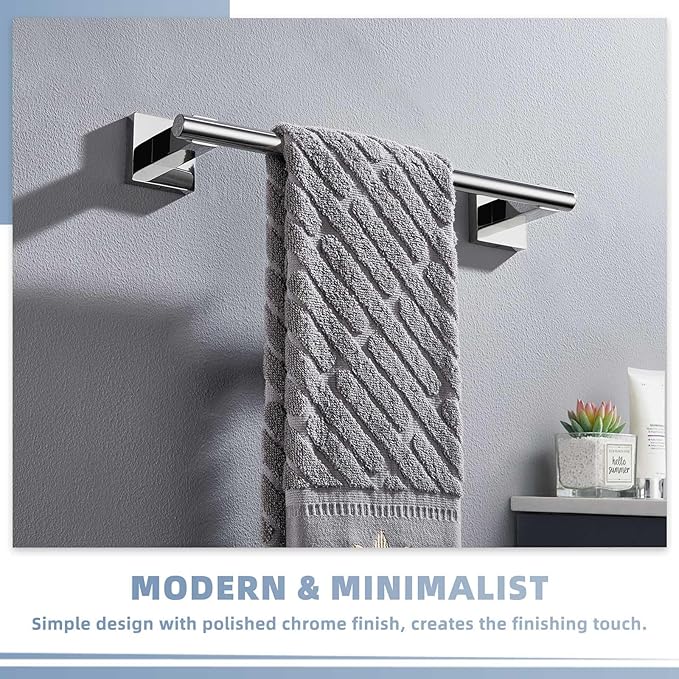 Hand Towel Bar 14", Suyar SUS304 Stainless Steel Shower Towel Holder, Bathroom - Image 3