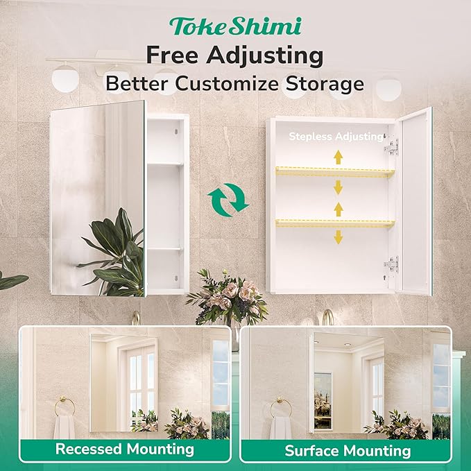 TokeShimi 48x26 Recessed Medicine Cabinet - Image 6