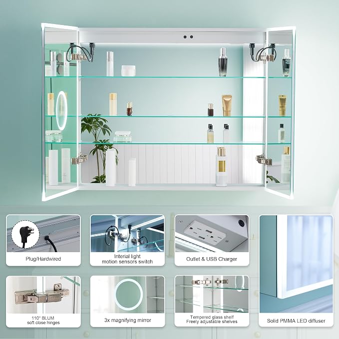 WELLFOR 36" X 30" Medicine Cabinet - Image 11