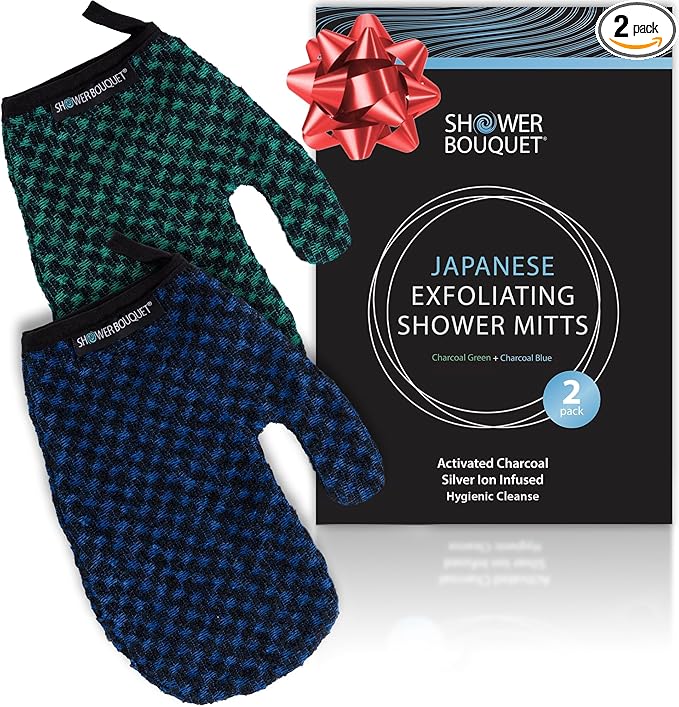 Japanese Exfoliating Mitt 2-Pack by ShowerBouquet%C2%AE