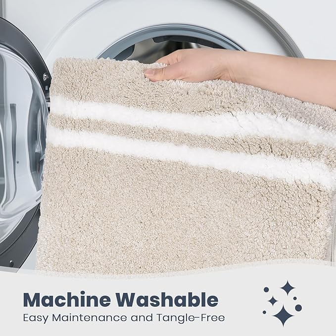 PURRUGS Bathroom Rug Non-Slip Machine Washable 30" x 46", Super Absorbent and - Image 6