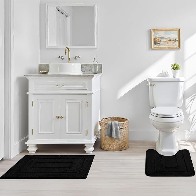 GRANNY SAYS Bathroom Rugs Sets 3 Piece, Soft Absorbent Microfiber Bath Mats - Image 6