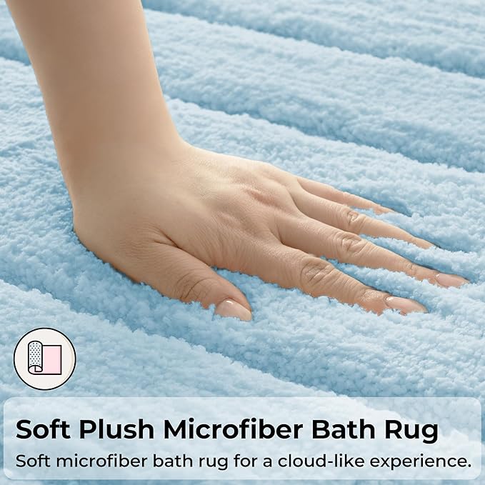 GRANNY SAYS Bathroom Rugs Sets 3 Piece, Soft Absorbent Microfiber Bath Mats - Image 6