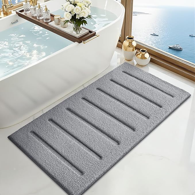 LUMI Soft Absorbent Bathroom Rugs, Non Slip Bath Mats - Image 4