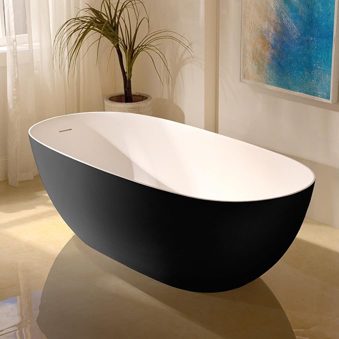 WOODBRIDGE 69" L x 32" W Luxury Contemporary Solid Surface Stone Resin - Image 2