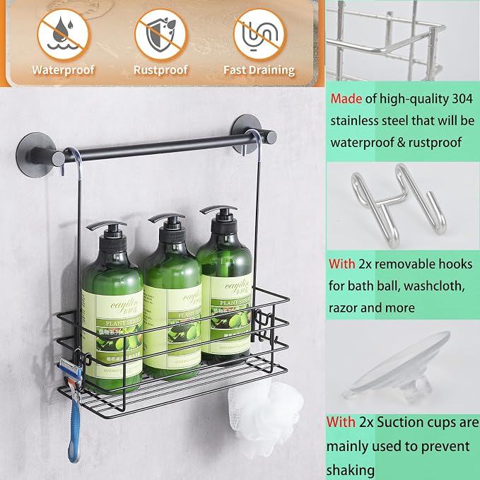 Shower Caddy Hanging Shower Orangizer Stainless Steel Shower Rack - Image 3