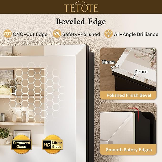 TETOTE 36 x 24 Bathroom Vanity Mirror Cabinet - Image 6