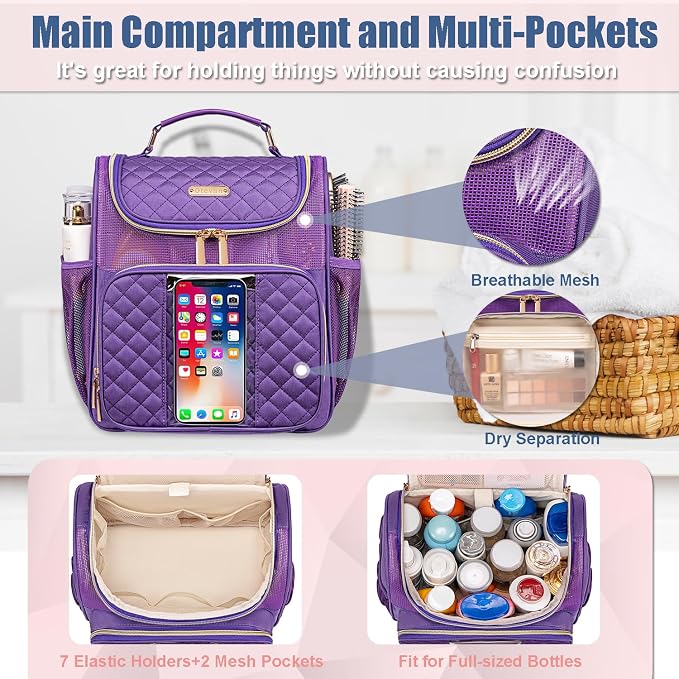 Large Toiletry Bag for Women Men, Portable Shower Caddy For College Dorms - Image 5