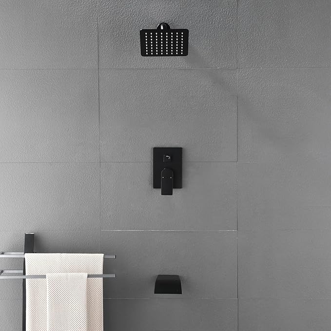 Tub Shower Faucet Combo Set Matte Black Shower Faucet Set - Image 9