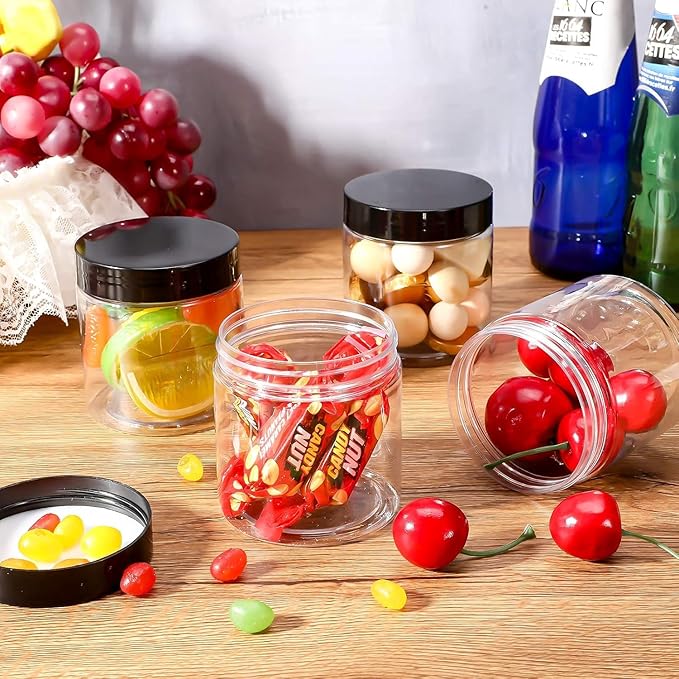 24 Pieces Empty Clear Plastic Jars - Image 4