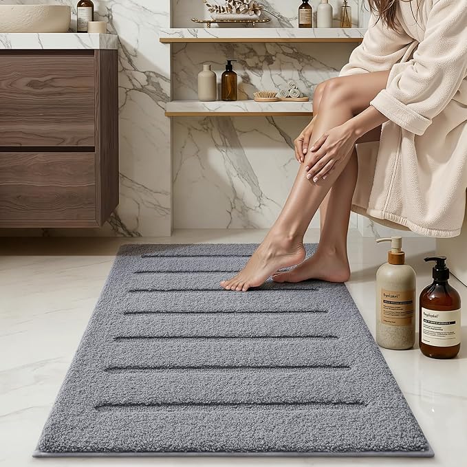 LUMI Soft Absorbent Bathroom Rugs, Non Slip Bath Mats - Image 4