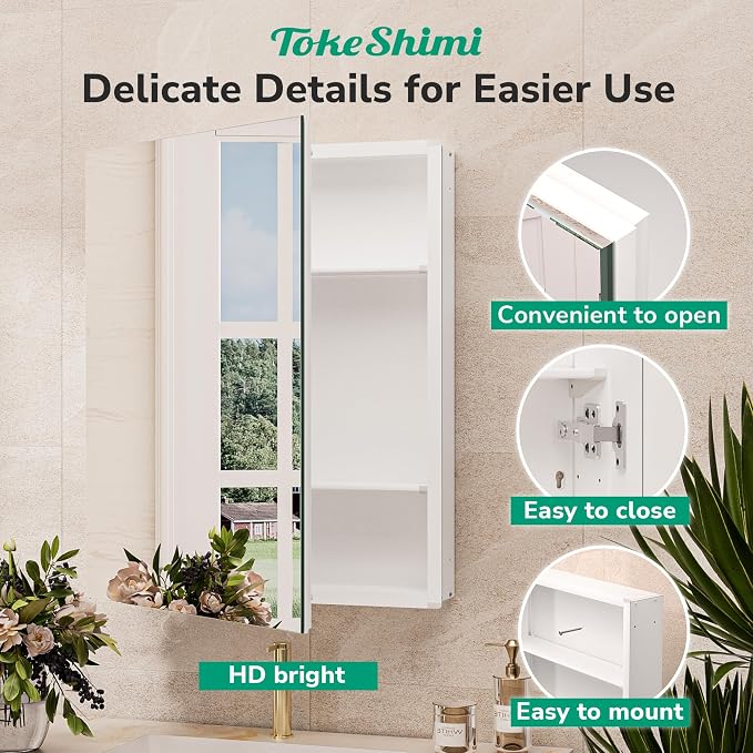 TokeShimi 48x26 Recessed Medicine Cabinet - Image 7