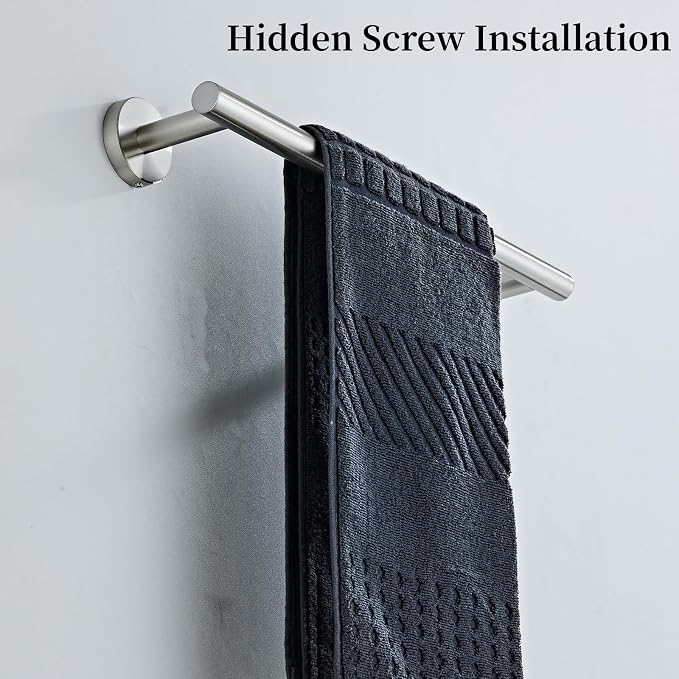 Bath Towel Bar, 12 Inch 304 Stainless Steel Thicken Towel Holder - Image 3