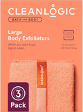 Cleanlogic Bath and Body Exfoliating Body Scrubber, Large Exfoliator Tool by Cleanlogic