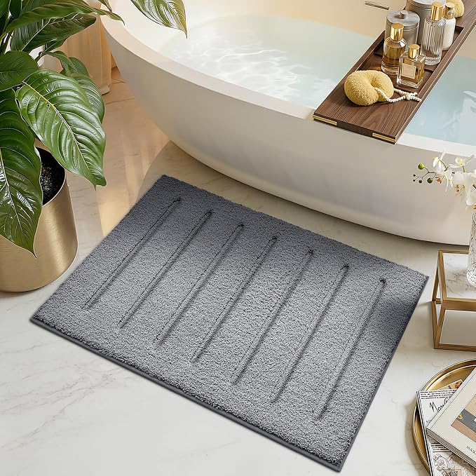 LUMI Soft Absorbent Bathroom Rugs, Non Slip Bath Mats - Image 8
