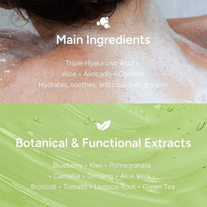 Korean Body Wash with Hyaluronic Acid & Aloe – Hydrating Moisturizing Cleanser - Image 5